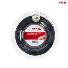 MSV 포커스 헥스 소프트. 1.15mm. 블랙. 폴리. 18게이지. 테니스 스트링.