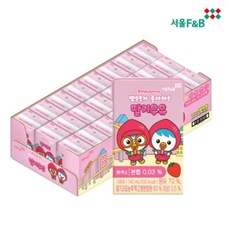 서울FB 뽀로로 어린이 멸균 딸기우유 140ml x 24팩 탕비실/간식/식사대용
