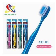 덴트인 칫솔 초극세모 소프트 와이드 칫솔, 8개 1세트 (색상별 2개씩)