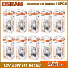 OSRAM CLASSIC 자동차 할로겐 전구 오리지널 표준 헤드라이트 백색 조명 /로 빔 안개등 OEM 10 개 H4 H7 H1