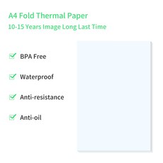 라벨프린터 PeriPage 접이식 열 용지 A40 프린터 호환 빠른 건조 사진 그림 영수증 메모 PDF 파일, [03] C