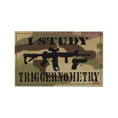 찍찍이 밀리터리 패치 와펜 I STUDY TRIGGERNOMETRY 반사 자수 군인용품 제작 오바 야광 _ 22092786EA 3bunshop*653047885bT