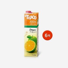 팁코 쇼군 오렌지 주스, 1L, 6개