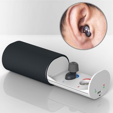 히어링에이블 아이리스10S 음성 소리 증폭기(보청기 알고리즘 자가 청력검사 제습), 1세트, 제습 충전기 + 아이리스10S (우)