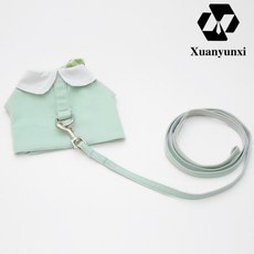 Xuanyunxi 고양이 강아지 가슴줄 반려동물 꿀벌하네스, L, (가슴배내+스트링세트)-그린