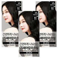 꽃을든남자 간편하게 나눠쓰는 CS 헤어칼라 N1 흑색, 3개
