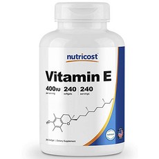 뉴트리코스트 비타민 E 캡슐 240캡슐 1서빙 400IU 240회분 Vitamin E Softgel [240 SFG], 1병