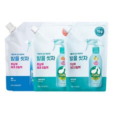 온더바디 발을씻자 풋샴푸 리필 500ml 레몬 + 자몽 + 쿨링