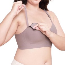 임산부 수유 브라: 편안하고 가벼우며 임신 및 모유 수유에 적합한 조절 가능 심리스 서포트 퍼플.