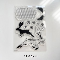 DIY 스크랩북 카드용 투명 우표 도장 꿀벌 꽃 엘프 프레임 사진 앨범 공예 제작, 5749
