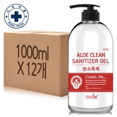 터치미 포레모 대용량 손소독제 손세정제 세니타이저, 12개, 1000ml