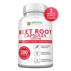 natural elements Beet Root 1200mg 200 Capsules abc쥬스 abc쥬스팩 abc쥬스재료 abc 주스 사과 당근 abc 레드비트즙 abcd주스 ab, 1개, 1