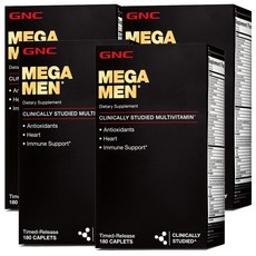 GNC [4개 SET] 메가맨 180정 (캐플렛) Mega Men 180caplets, 4개, 180개