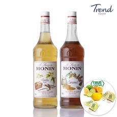 모닌 바닐라 시럽 1L+카라멜 시럽 1L (트루시트러스 사은품), 1L