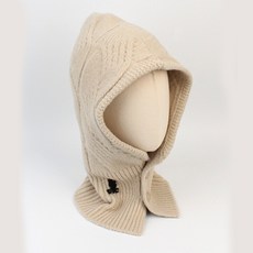 [유니버셜케미스트리] Wool Twist Beige Open Balaclava 바라클라바, 단품