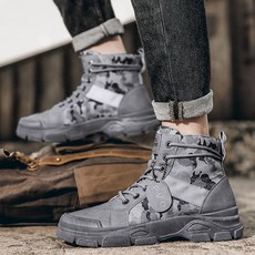 남성용 미끄럼방지 하이탑 편안한 부츠 Men's boots