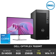 DELL 옵티플렉스 7020MT+U3223QE 모니터 패키지 i5-14500 8GB 256GB 1TB Win11P 14세대 데스크탑