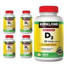 Kirkland Signature 커클랜드 시그니처 Extra Strength 비타민 D3 50mcg 600정