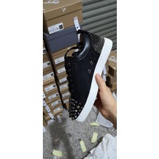 크리스찬루부탱 크리스찬 루부탱[Christian Louboutin] 블랙 로우톱 슈즈 큐빅 리벳신발 X0004