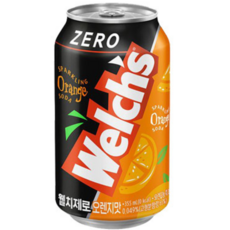 웰치스 제로 오렌지 캔, 355ml, 100개