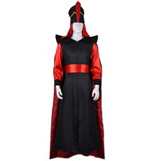 영화 Themagic 램프 알라딘 Jafar 남자 할로윈 메이크업 의상 성인 역할 놀이 마법사 가운 코스프레