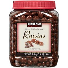 (미국배송) 커클랜드 밀크 초코 건포도 1.5kg Kirkland Signature Raisins Milk Chocolate, 1개