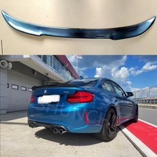 BMW F22 F87 2시리즈 M2 M235i 228i 14-UP 카본 스포일러 유광 블랙 ABS, Unpainted ABS