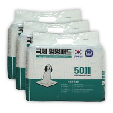 국제 멍멍패드 반려견 강아지패드 애견 배변패드 150매(실속형) 소형 (40*50Cm), 1개, 150개입 - 국제멍멍패드