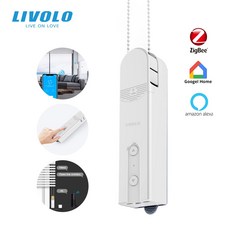 LIVOLO ZIgbee 커튼 블라인드 동력 체인 롤러 셔터 드라이브 App 무선 제어 태양 전지 패널 전원 공급 장치|자동 커튼 컨트롤 시스템|, 1개, CHINA, UK Charge