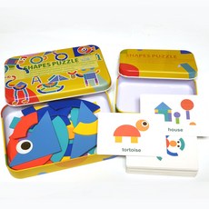 shapes puzzle 3종 택1/ 모양 그림 알파벳 조각맞추기 퍼즐게임 교육 놀이완구 지능개발 학습교구 어린이선물, yellow