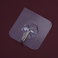 후크걸이 강력 점착 투명, 1개, 본상품