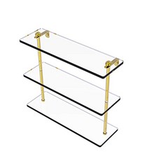 EOM Allied Brass RC-5 16 16 인치 삼중 유리 선반 광택 황동 - E02570076QTN7W5, 기본