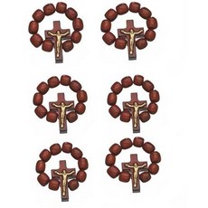 Catholica Shop Catholic Finger Rosary Ring Cherry Wooden | Pra/182375