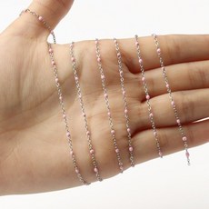 실버핑크원석귀걸이