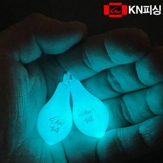 KN피싱 물방울 야광봉돌, 블루야광알추, 12호(5개)