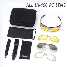 데이지 C9 편광 밀리터리 고글 선글라스 남성 전술 사냥 야외 스포츠 선글라스 UV 하이킹 안경, 협력사, 카키색 PC 슈트