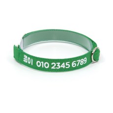 강아지 고양이 패브릭 목걸이 인식표, 06.그린, 1개