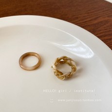 반지 패션 개성 아세테이트 체인 링 심플 싱글링 여친선물-22060