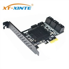 Marvell 88SE9215 칩 8 포트 SATA 3.0 PCIe 확장 카드 PCI express SATA 어댑터 SATA 3 변환기 (방열판 HDD 포함)|추가 카드|, 1개, 단일, 단일