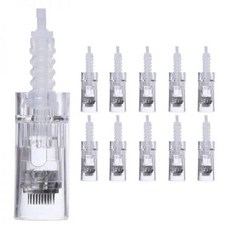오토 MTS 기계 니들 롤러 10/50/100Pcs 라운드 나노 핀 카트리지 전기 자동 Microneedle 펜 팁 영양 입력 MESO 112371, 10개 니들_suqare nano