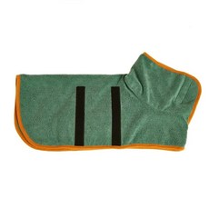 애완 동물 목욕 가운 흡수성 수건 중형 소형견용 초고속 건조, 1.green, C.S, 1개