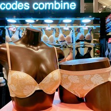 코데즈컴바인이너웨어 코데즈 나뭇잎나염브라세트(커플)BR72