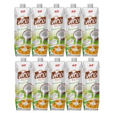 비코리치 코코넛 밀크 1000ml 첨가물 없는 100% 코코넛밀크, 1L, 10개