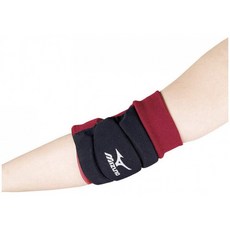MIZUNO (미즈노) 배구 팔꿈치 보호대 유니섹스 (1 개) V2MY5001 블랙 × 레드 L 사이즈 오픈 백 타입, 단일상품