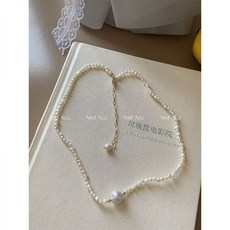 납작진주목걸이