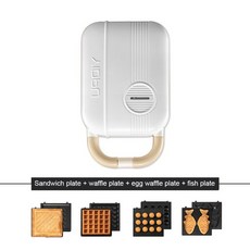 전동 샌드위치 메이커 와플 토스터기 아침 식사 타코야키 팬케이크 1 2 3 4 5 플레이트, 42.white with 4 plates AU