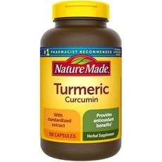 Nature Made Turmeric Curcumin 500 milligram. 캡슐 (Antioxidant) Value Size 180 Ct, Unflavored, 180 Count (Pack of 1)