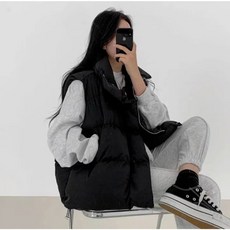 여성 겨울 새로운 자른 코튼 코트 자켓 몸집이 작은 겉옷 Vestvest 루즈 피트 다운 18 24