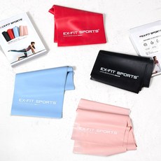 엑피트 라텍스 스트레칭밴드 + 보관가방, 1단계~4단계, 1개 풀세트 (1단계~4단계), 1개