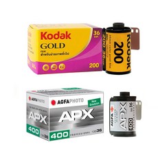코닥 골드 필름 200 36컷 1롤 + 아그파흑백 APX 400-36컷 1롤 세트상품 코닥필름, 코닥골드 1롤 +흑백 400-1롤 2롤 세트, 1개